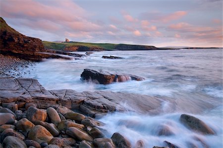 simsearch:832-03233688,k - Atlantic Ocean, Mullaghmore, Co Sligo, Ireland;  19th Century castle Classiebawn Castle in the distance Stock Photo - Rights-Managed, Code: 832-03233702