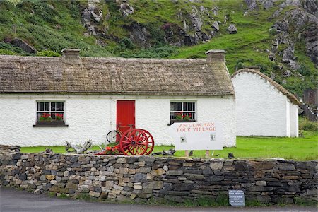 folk house - Folk Village Museum, Glencolmcille, County Donegal, Ireland Stock Photo - Rights-Managed, Code: 832-03233789