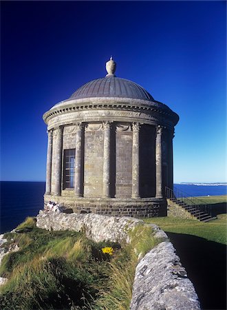 Temple at the coast, Mussenden Temple, County Derry, Northern Ireland Stock Photo - Rights-Managed, Code: 832-03358676
