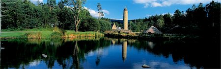 simsearch:832-03232311,k - Tower near a lake, Round tower, Ulster History Park, Omagh, County Tyrone, Northern Ireland Stock Photo - Rights-Managed, Code: 832-03358718