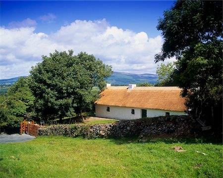 stone gates - MacAllister O'Dwyer Cottage, Derrynamuck, Co Wicklow, Ireland Stock Photo - Rights-Managed, Code: 832-03358753