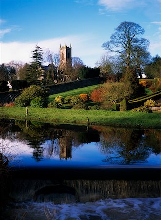 pêche à la bordigue - Église et Riverside, Ballybunion, Co Meath, Irlande Photographie de stock - Rights-Managed, Code: 832-03358862