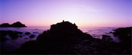 Sunset over Giant's Causeway, Co Antrim, Ireland Foto de stock - Con derechos protegidos, Código: 832-03358920