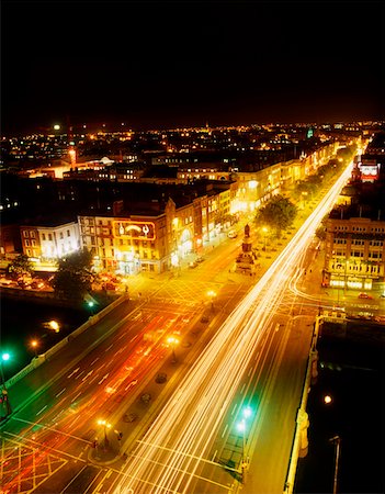 O ' Connell Street & Bridge, Dublin, Irlande Photographie de stock - Rights-Managed, Code: 832-03359038