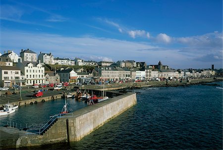 portstewart - Co Derry, Portstewart Harbour and Town Fotografie stock - Rights-Managed, Codice: 832-03359071