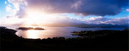 sunset river scenic not people - Dinish Island in Kenmare Bay, Co Kerry, Ireland Stock Photo - Rights-Managed, Code: 832-03359073
