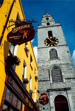 saloon - Shandon, Cork City, County Cork, Ireland; St. Anne's Church clock tower Foto de stock - Con derechos protegidos, Código: 832-03359126