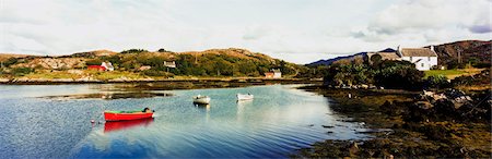 Ballycrovane Harbour, Beara Peninsula, County Cork, Ireland; Harbour with boats Foto de stock - Con derechos protegidos, Código: 832-03359164