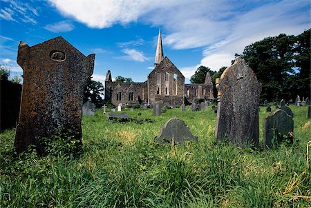 simsearch:832-03359218,k - St. Mary's Abbey, New Ross Town, County Wexford, Ireland; Historic Irish cemetery and abbey Stock Photo - Rights-Managed, Code: 832-03359233