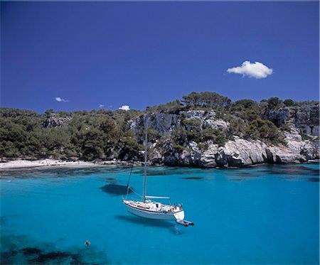 Beach At Cala Macarella, Menorca, Balearic Islands Stock Photo - Rights-Managed, Code: 832-03639276