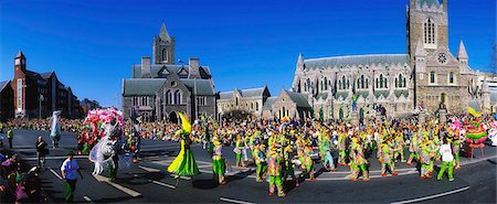 parade dublin - St Patrick's Day Parade, Dublin, Co Dublin, Ireland Stock Photo - Rights-Managed, Code: 832-03639514