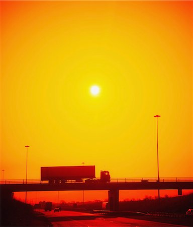 Truck Driving Over A Bridge Stock Photo - Rights-Managed, Code: 832-03639694