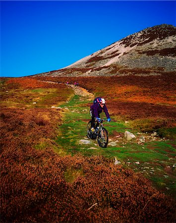 extreme mountain biking - Mountain Biking, Sugar Loaf Mountain, Co Wicklow, Ireland Foto de stock - Con derechos protegidos, Código: 832-03639920