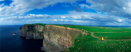 Cliffs Of Moher, County Clare, Ireland; Cliff And Seascape Foto de stock - Con derechos protegidos, Código: 832-03640040