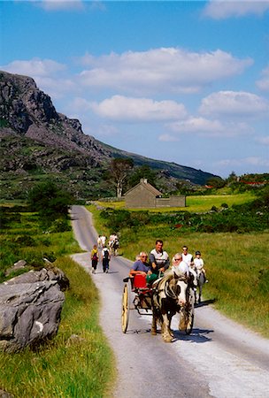 Gap Of Dunloe, Killarney National Park, County Kerry, Ireland; Horse And Buggy Stock Photo - Rights-Managed, Code: 832-03640193