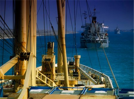 Ship Board View, Suez Canal, Egypt Foto de stock - Con derechos protegidos, Código: 832-03640232