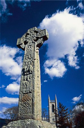 simsearch:832-03359346,k - High Cross With Cathedral, Ireland Fotografie stock - Rights-Managed, Codice: 832-03640342