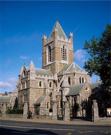 Dublin City, Christchurch Cathedral, Fotografie stock - Rights-Managed, Codice: 832-03640529