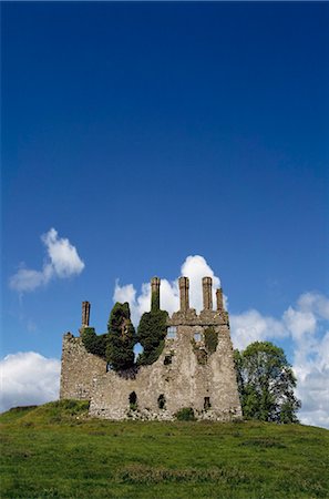 Low Angle View Of Ivy Covered Old Ruin Stock Photo - Rights-Managed, Code: 832-03640563