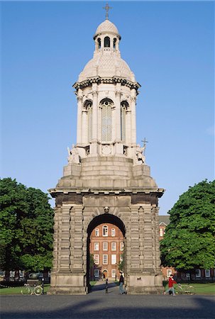 excursion scolaire - Dublin, Trinity College, Foto de stock - Con derechos protegidos, Código: 832-03640596