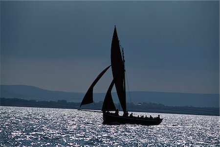 Traditional Irish Hooker Boat, County Galway, Ireland Foto de stock - Con derechos protegidos, Código: 832-03640723