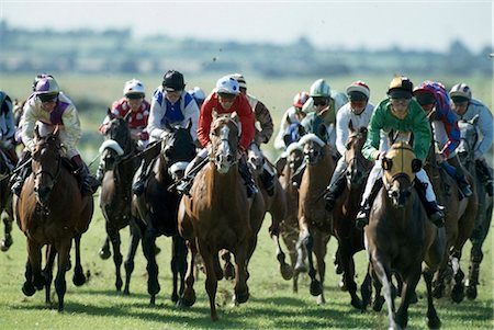 Horse Racing, The Curragh, County Kildare, Ireland Foto de stock - Con derechos protegidos, Código: 832-03640799