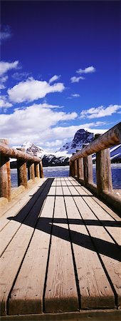simsearch:832-03723583,k - Wooden jetty over Bow Lake Stock Photo - Rights-Managed, Code: 832-03724050