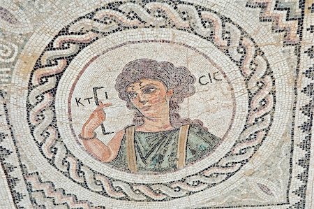 Kourion mosaic, Close Up Foto de stock - Con derechos protegidos, Código: 832-03724175