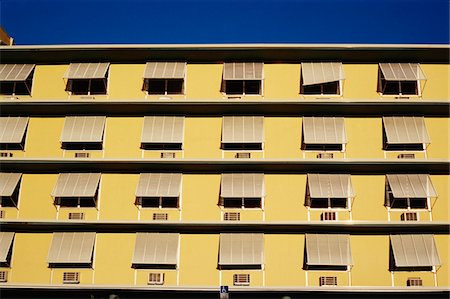 Yellow apartment building, close up Stock Photo - Rights-Managed, Code: 832-03724179