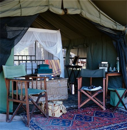 Luxury tent with folding chairs and canopy be Stock Photo - Rights-Managed, Code: 832-03724240