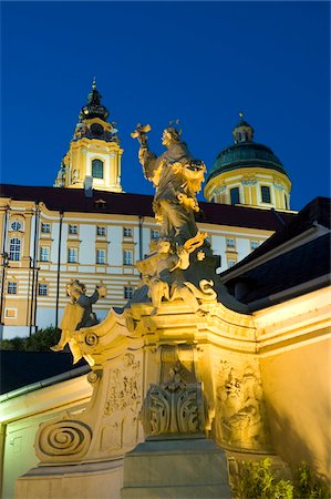 Melk abbey at night Stock Photo - Rights-Managed, Code: 832-03724455