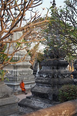 simsearch:700-06199256,k - Buddhist Monk in grounds of Wat Bo Temple Foto de stock - Con derechos protegidos, Código: 832-03724485