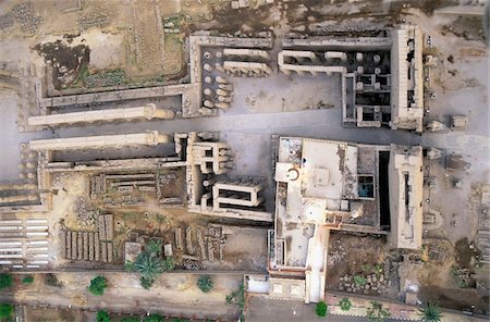 egyptian architecture - Luxor Temple, Aerial View Stock Photo - Rights-Managed, Code: 832-03724682