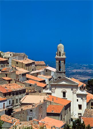 Village de Speloncato, vue surélevée Photographie de stock - Rights-Managed, Code: 832-03724704
