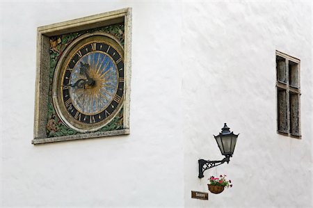 Clock of the Holy Ghost Church, Close Up Foto de stock - Con derechos protegidos, Código: 832-03725006