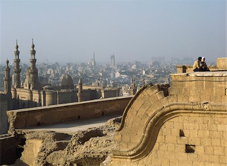 el cairo - Rooftops over Cairo Foto de stock - Con derechos protegidos, Código: 832-03725013