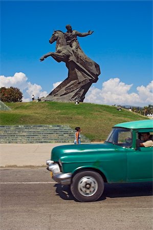 The statue of Antonio Maceo at Plaza de la Revolucion. Stock Photo - Rights-Managed, Code: 832-03723562
