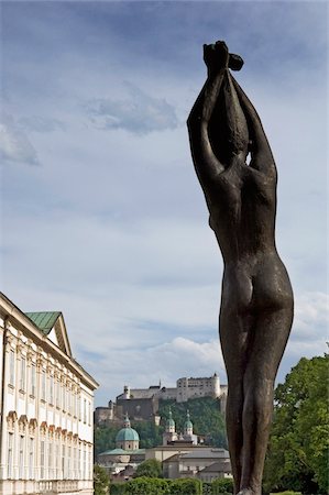 Mirabell Palace and Gardens with Hohensalzburg Fortress Stock Photo - Rights-Managed, Code: 832-03723604