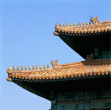 forbidden city - Detail of the roof in the Forbidden City Stock Photo - Rights-Managed, Code: 832-03723859