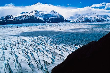 Glacier Grey spilling off Heilo Sur ice cap Foto de stock - Con derechos protegidos, Código: 832-03723952