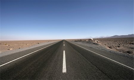 desert highways - Empty desert highway Stock Photo - Rights-Managed, Code: 832-03723961