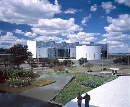 Supreme Federal Court Annex I, Brasilia, 1993. Architects: Oscar Niemeyer Fotografie stock - Rights-Managed, Codice: 845-04826428