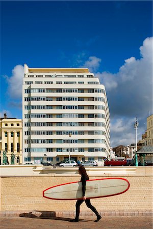 Embassy Court, Brighton, East Sussex, 1935. Refurbished by Conran & Partners, 2005. Architects: Wells Coates Foto de stock - Con derechos protegidos, Código: 845-04826497