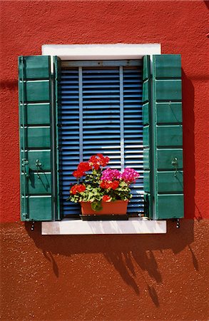 painted houses exterior - Windows - Burano, Venice Stock Photo - Rights-Managed, Code: 845-04826950