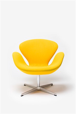 Chaise de cygne, danois, 1958. Concepteur : Arne Jacobsen Photographie de stock - Rights-Managed, Code: 845-05837813