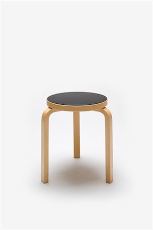 Stool 60, 1933, Finland. Designer: Alvar Aalto Stock Photo - Rights-Managed, Code: 845-05837838