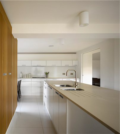 simsearch:845-05838459,k - Open plan kitchen extension in Heath Park Drive, London, Paul Archer Design, UK. Architects: Paul Archer Design Stock Photo - Rights-Managed, Code: 845-05837944