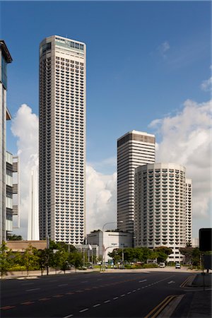 simsearch:845-03552709,k - The Raffles City hotel, office and shopping complex was designed by I. M. Pei and Architects 61. It opened in 1986. Architects: I. M. Pei and Architects 61 Stock Photo - Rights-Managed, Code: 845-05838239