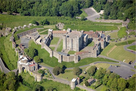 earthwork - Dover Castle. Aerial view. Stock Photo - Rights-Managed, Code: 845-05839393