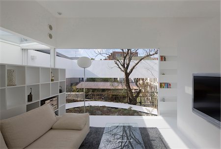 Atelier-Bisque Doll, Private House + Atelier, Living room. Architects: Keisuke Maeda, UID Architects Stock Photo - Rights-Managed, Code: 845-05839521